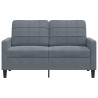 Sofa 2-osobowa, ciemnoszary, 120 cm, tapicerowana aksamitem