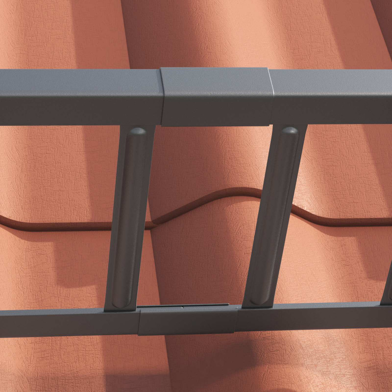 Stróż śniegu na dachu Antracyt 1200 x 2,5 x 20 cm Stal