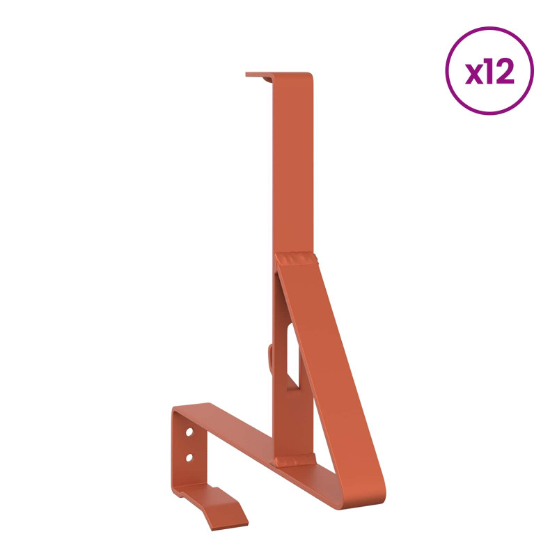 Wsparcie dla zabezpieczenia śniegu 12 pcs Czerwony Stal