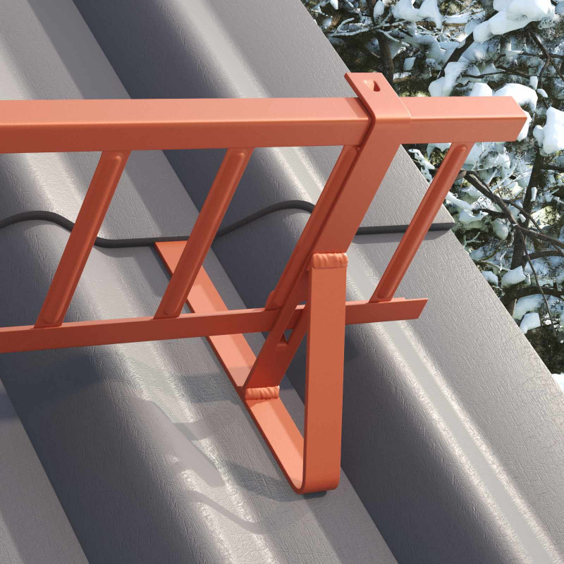 Stróż śniegu na dachu Czerwony 100 x 29,5 x 34,5 cm Stal