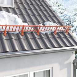 Stróż śniegu na dachu Czerwony 600 x 2,5 x 20 cm Stal