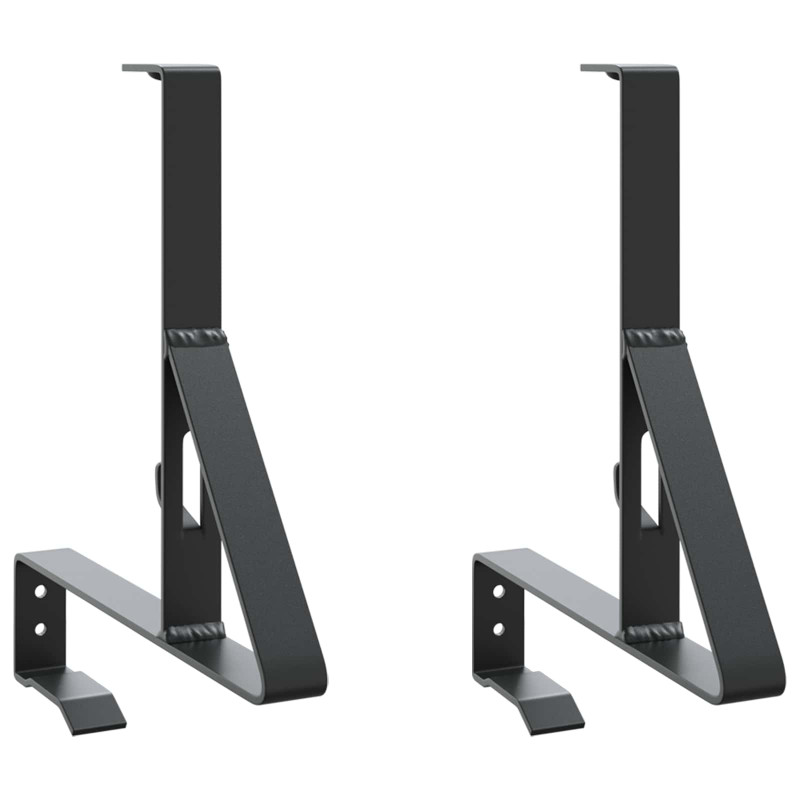 Wsparcie dla zabezpieczenia śniegu 2 pcs Czarny Stal