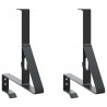 Wsparcie dla zabezpieczenia śniegu 2 pcs Czarny Stal