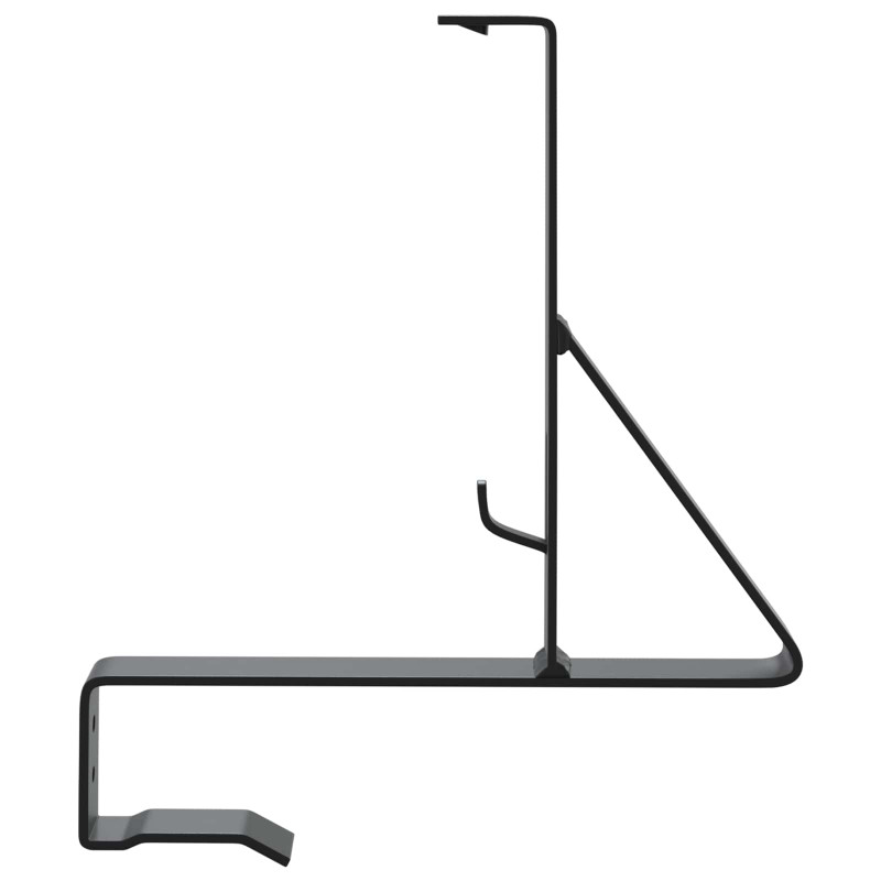Wsparcie dla zabezpieczenia śniegu 2 pcs Czarny Stal