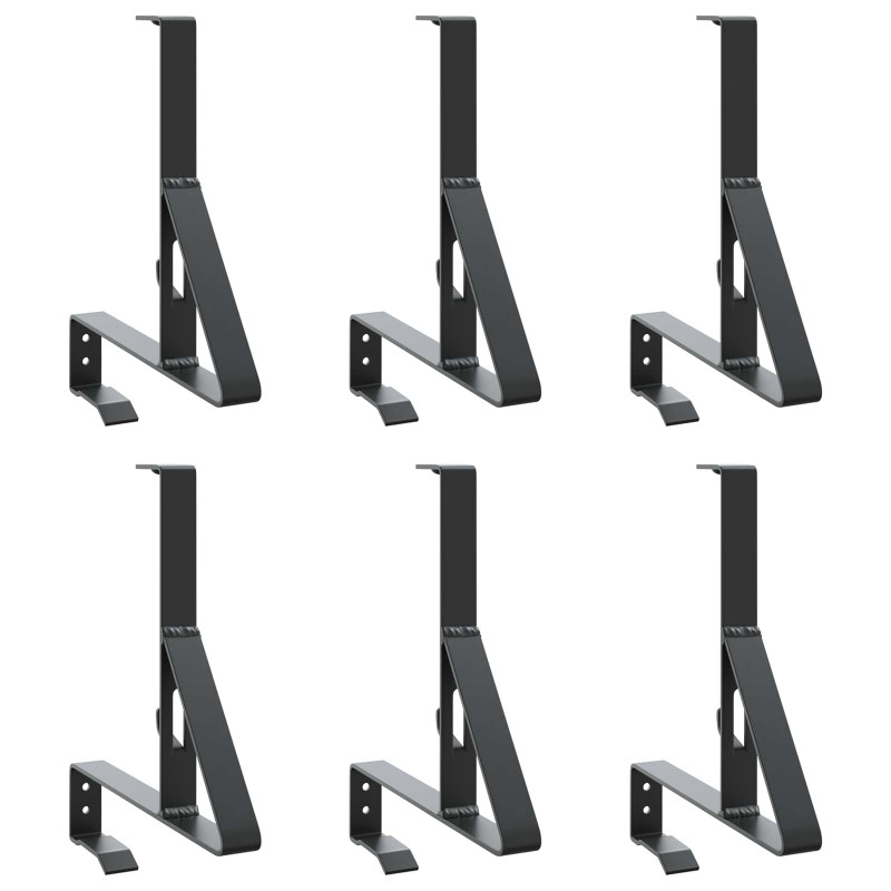 Wsparcie dla zabezpieczenia śniegu 6 pcs Czarny Stal