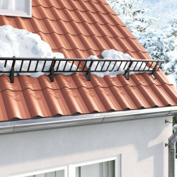 Stróż śniegu na dachu Czarny 300 x 29,5 x 34,5 cm Stal