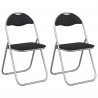 Krzesło składane 2 pcs Czarny i szary 48 x 43,5 x 81 cm