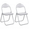 Krzesło składane 2 pcs Biały i szary 48 x 43,5 x 81 cm