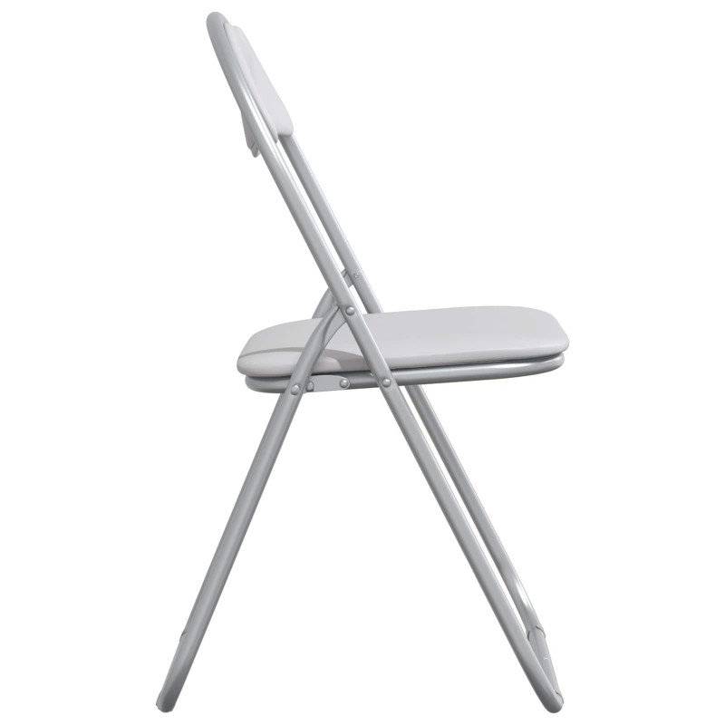 Krzesło składane 2 pcs Biały i szary 48 x 43,5 x 81 cm