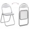 Krzesło składane 2 pcs Biały i szary 48 x 43,5 x 81 cm