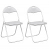 Krzesło składane 2 pcs Biały i szary 48 x 43,5 x 81 cm