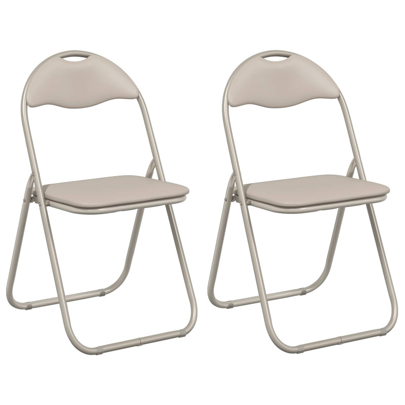 Krzesło składane 2 pcs piaskowy 48 x 43,5 x 81 cm