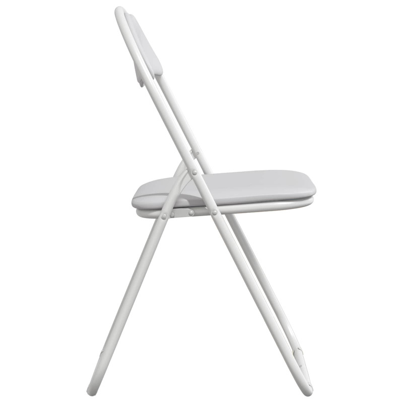 Krzesło składane 8 pcs Biały 48 x 43,5 x 81 cm