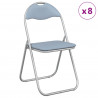 Krzesło składane 8 pcs Szary 48 x 43,5 x 81 cm