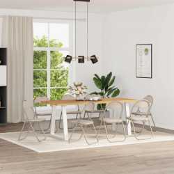 Krzesło składane 8 pcs piaskowy 48 x 43,5 x 81 cm
