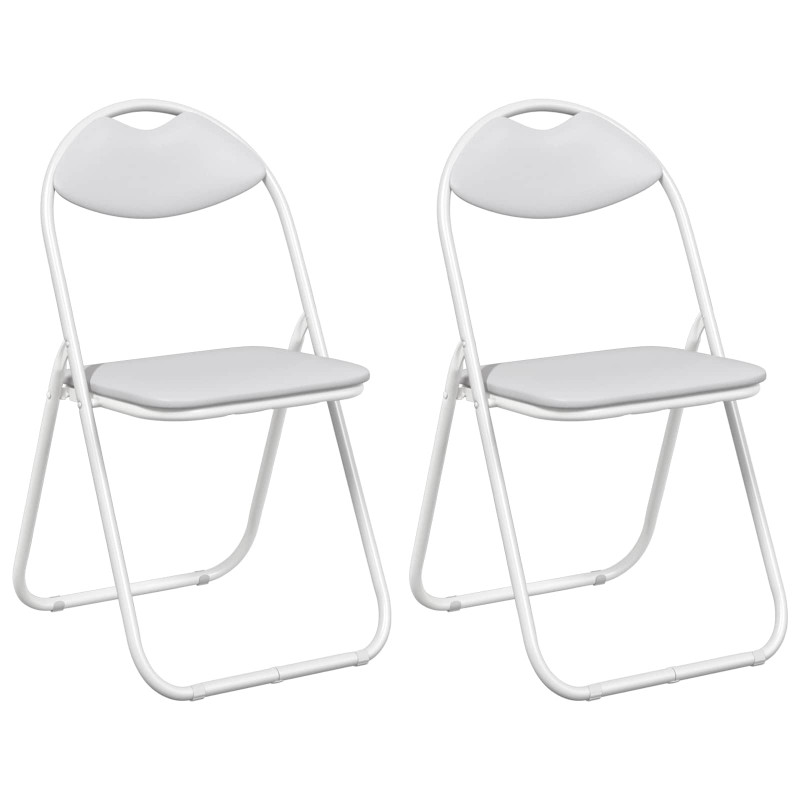 Krzesło składane 2 pcs Biały 48 x 43,5 x 81 cm