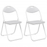Krzesło składane 2 pcs Biały 48 x 43,5 x 81 cm