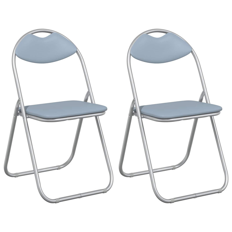 Krzesło składane 2 pcs Szary 48 x 43,5 x 81 cm