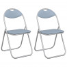 Krzesło składane 2 pcs Szary 48 x 43,5 x 81 cm
