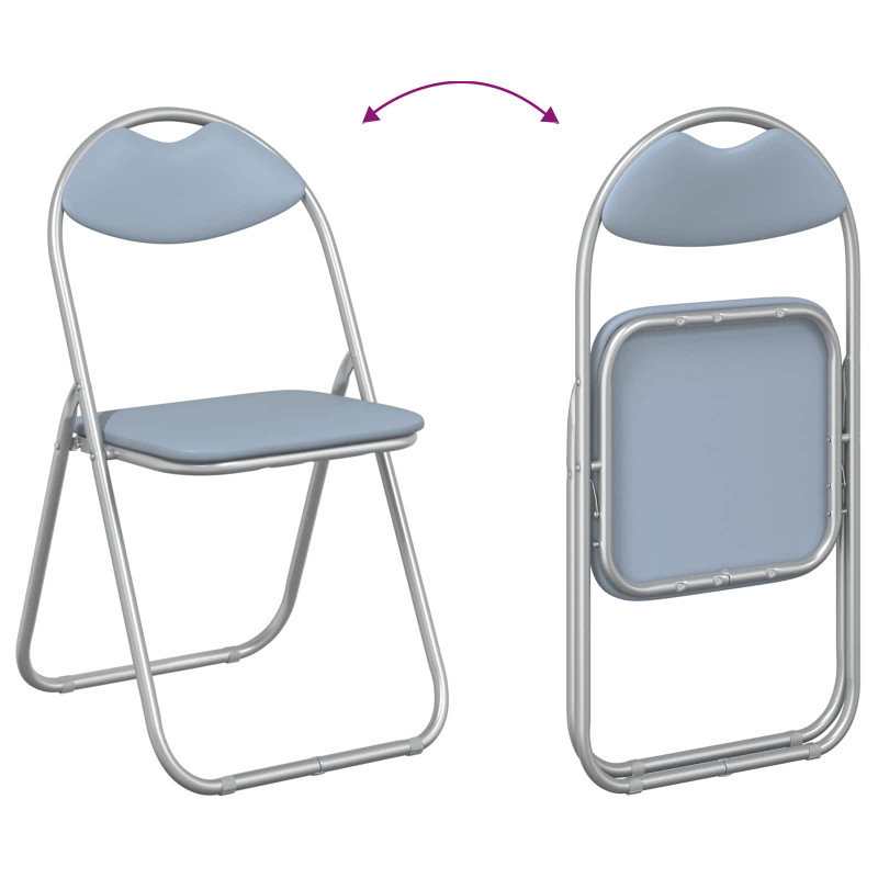 Krzesło składane 2 pcs Szary 48 x 43,5 x 81 cm