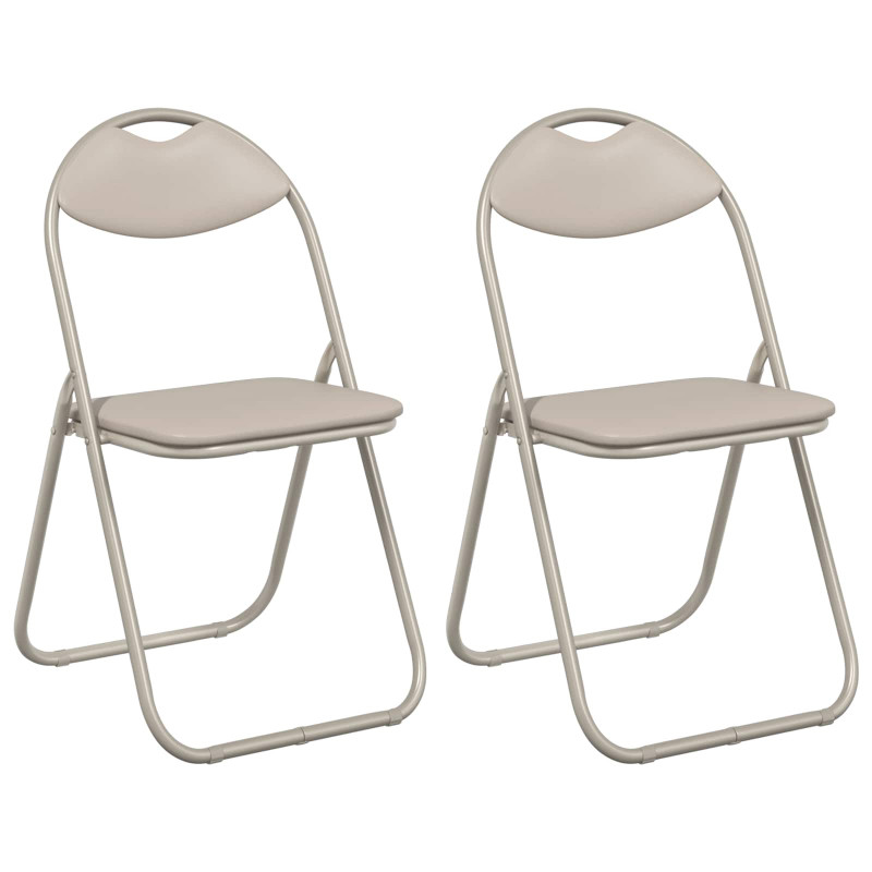 Krzesło składane 2 pcs piaskowy 48 x 43,5 x 81 cm