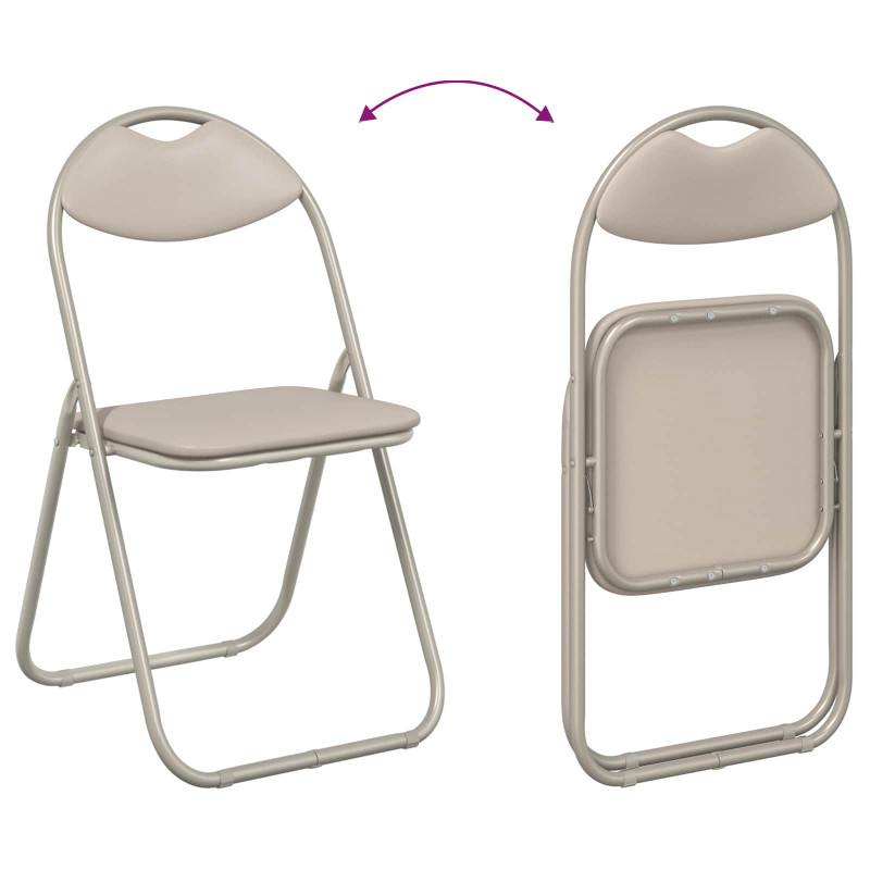 Krzesło składane 2 pcs piaskowy 48 x 43,5 x 81 cm