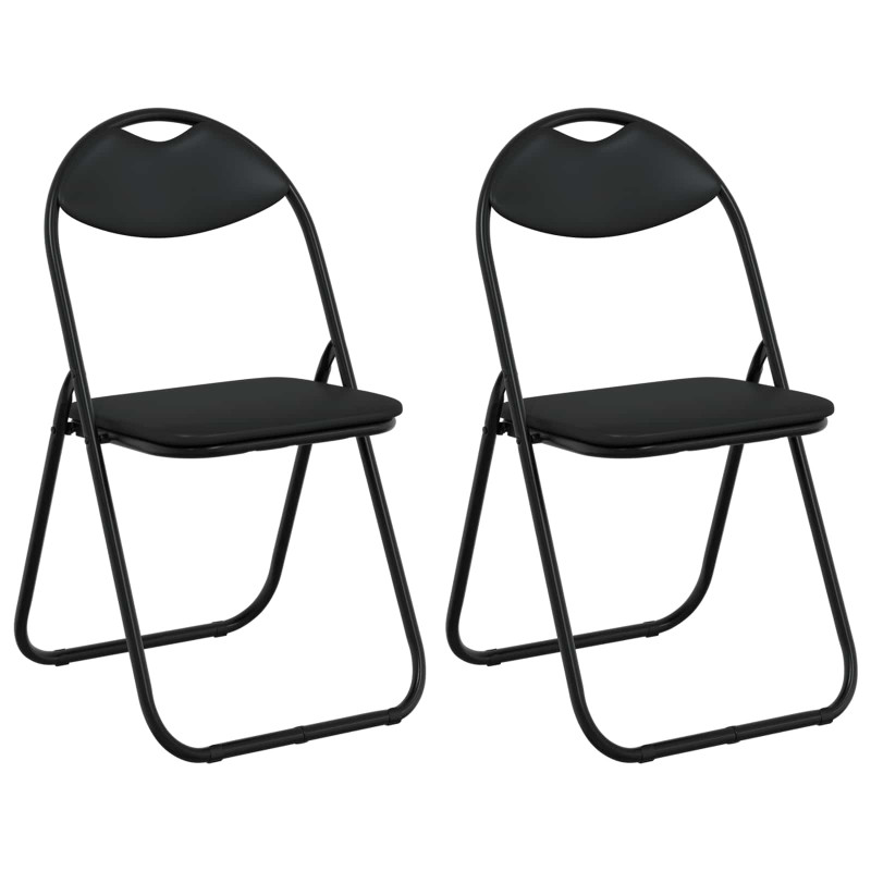 Krzesło składane 2 pcs Czarny 48 x 43,5 x 81 cm