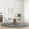 Krzesło składane 8 pcs Biały i szary 48 x 43,5 x 81 cm
