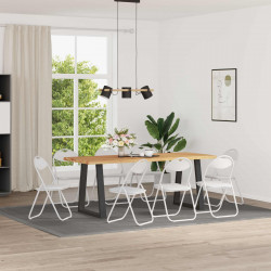 Krzesło składane 8 pcs Biały 48 x 43,5 x 81 cm