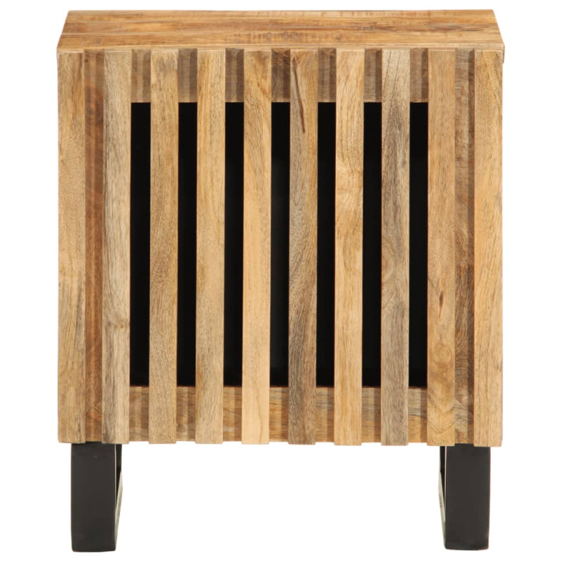 Szafki nocne, 2 szt., 40x34x46 cm, lite surowe drewno mango