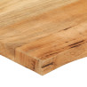 Blat stołu, 80x80x2,5 cm, naturalna krawędź, lite drewno mango