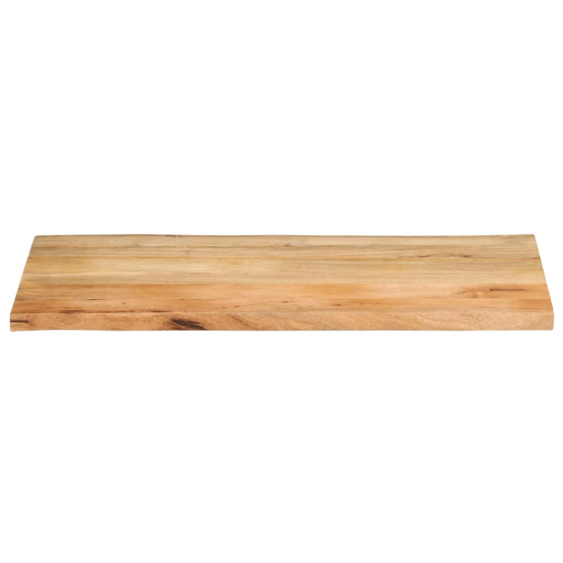 Blat stołu, 110x60x3,8 cm, naturalna krawędź, lite drewno mango