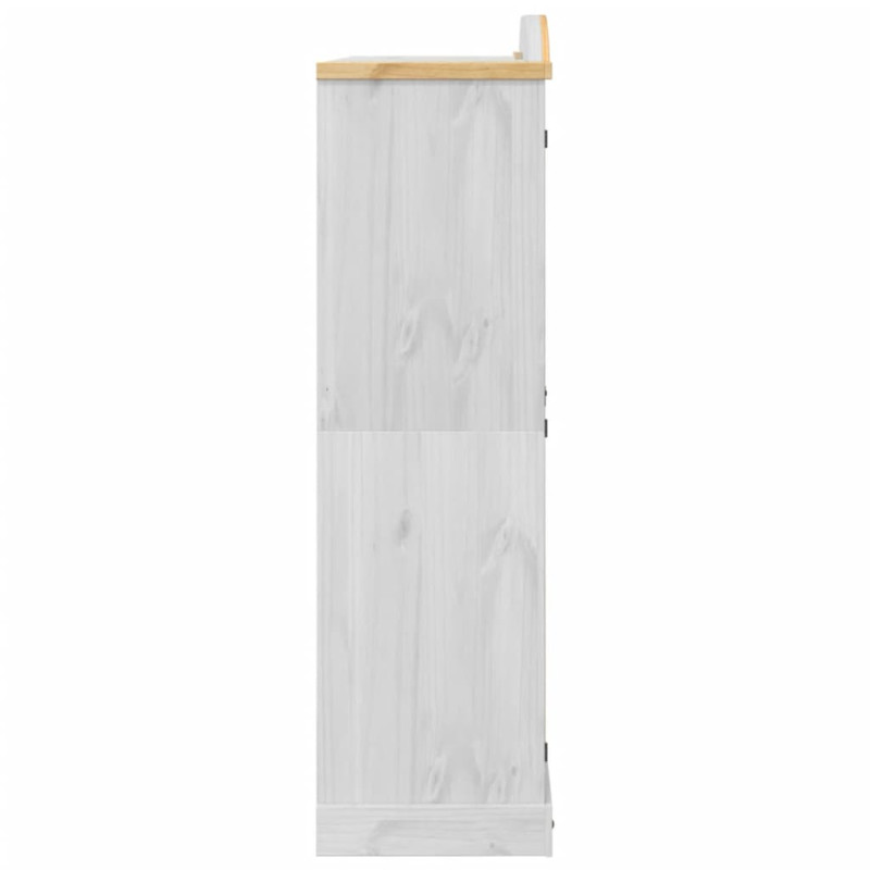 Szafa Corona, biała 151,5x52x186 cm, lite drewno sosnowe