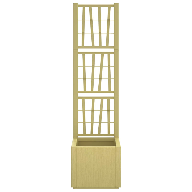 Donica ogrodowa z trellem Zielony 36 x 36 x 140 cm PP
