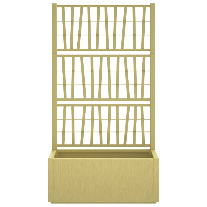 Donica ogrodowa z trellem Zielony 80 x 36 x 140 cm PP