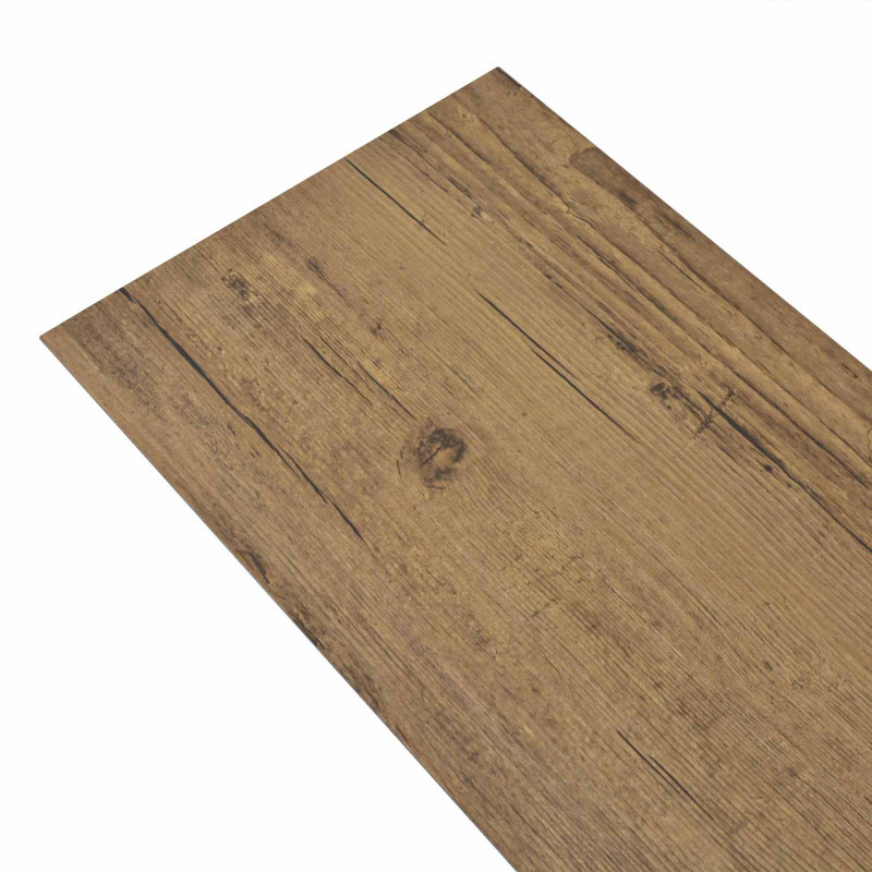 Deski podłogowe 18 pcs Orzechowy brąz 5,26 m² PVC