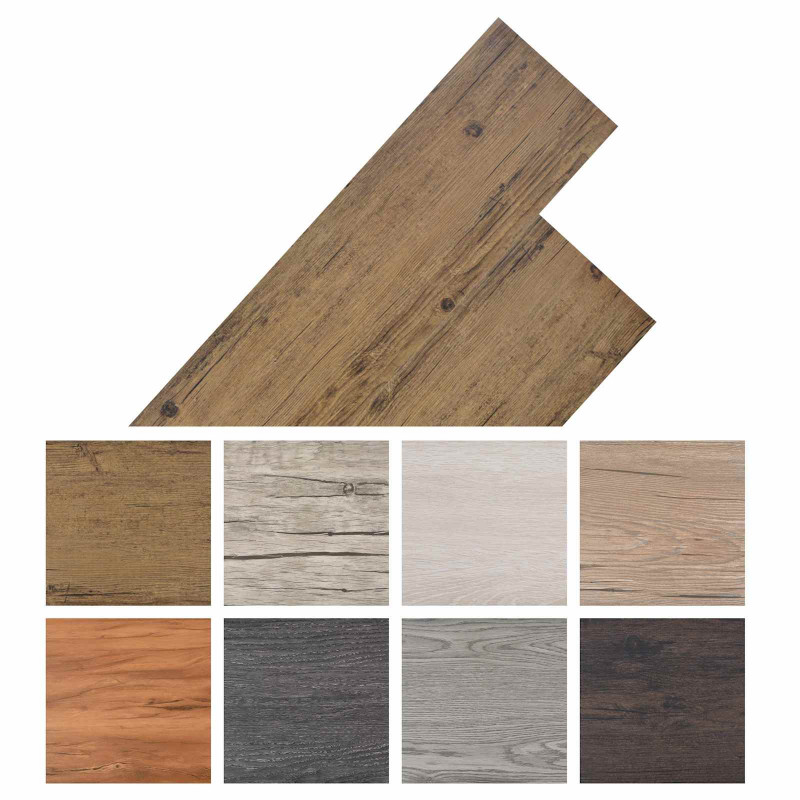 Deski podłogowe 18 pcs Orzechowy brąz 5,26 m² PVC