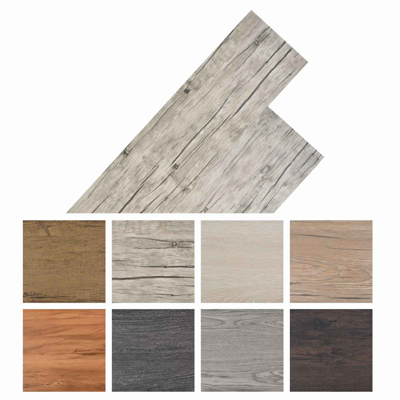 Deski podłogowe 18 pcs Szary 5,26 m² PVC