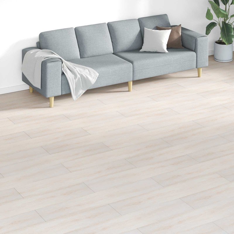 Deski podłogowe 18 pcs Biały 5,26 m² PVC