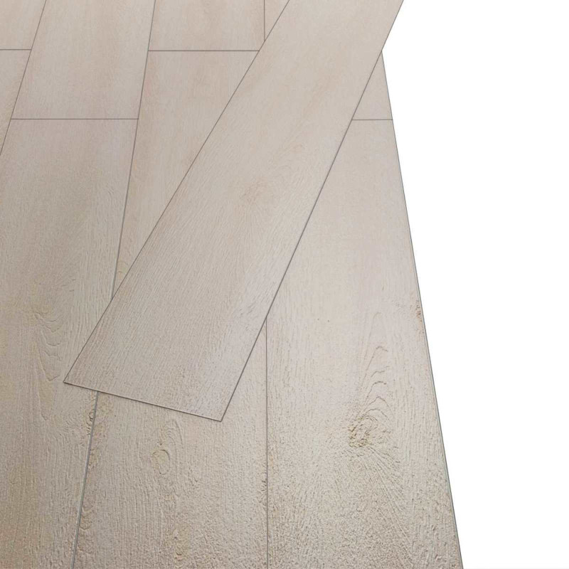 Deski podłogowe 18 pcs Biały 5,26 m² PVC