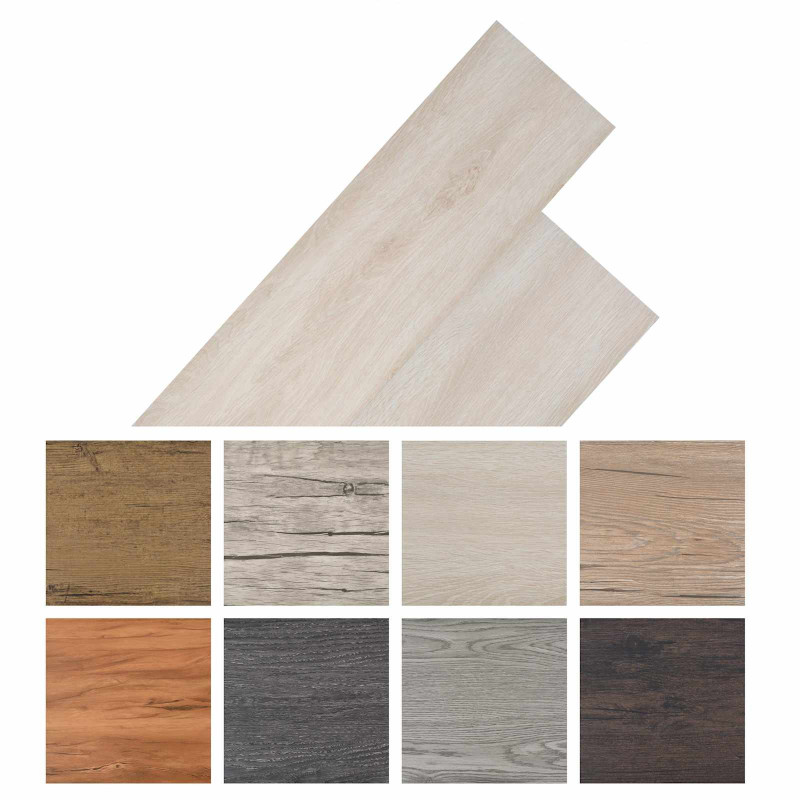 Deski podłogowe 18 pcs Biały 5,26 m² PVC