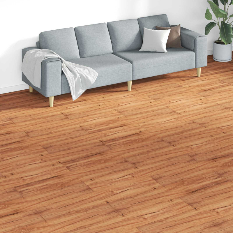 Deski podłogowe 18 pcs Brązowy 5,26 m² PVC