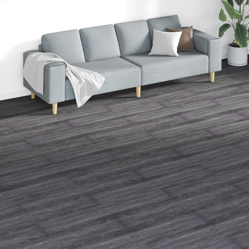 Deski podłogowe 18 pcs Czarny i Biały 5,26 m² PVC