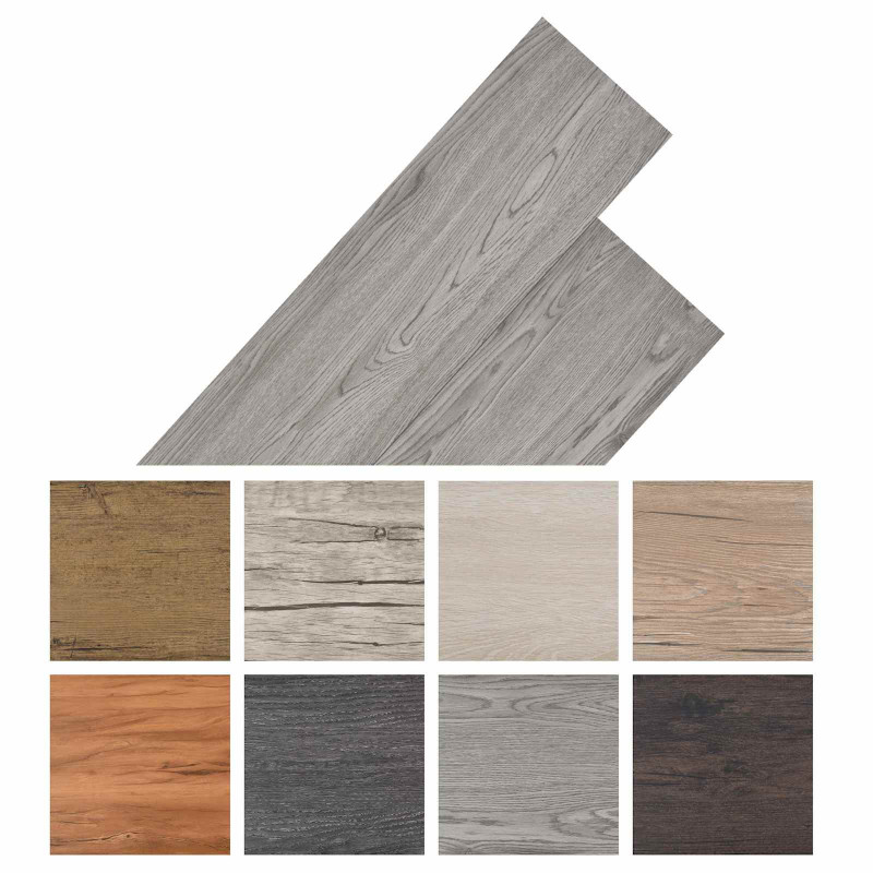 Deski podłogowe 18 pcs Ciemnoszary 5,26 m² PVC