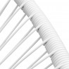 Ogrodowy fotel bujany, biały, rattan PE
