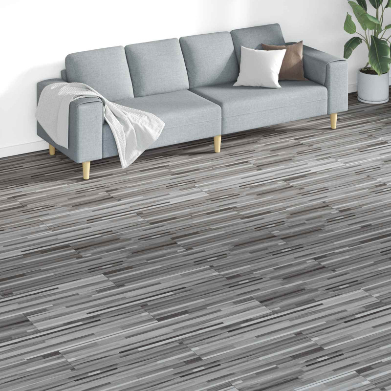 Deski podłogowe 18 pcs Szary 5,26 m² PVC