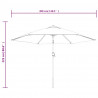 Parasol z LED, na wysięgniku 3 m, zielony