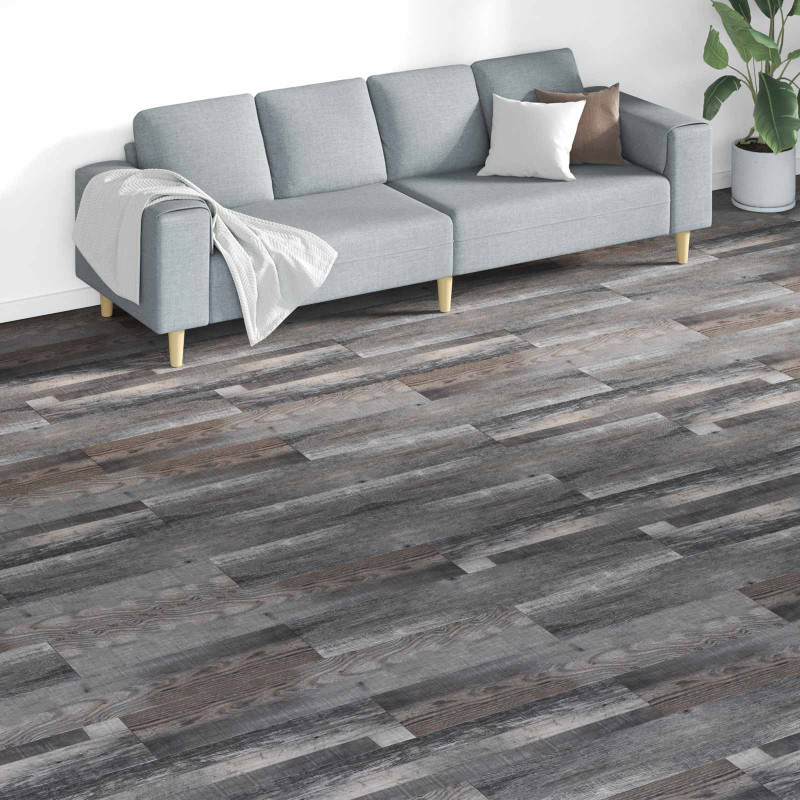 Deski podłogowe 18 pcs Szary 5,26 m² PVC