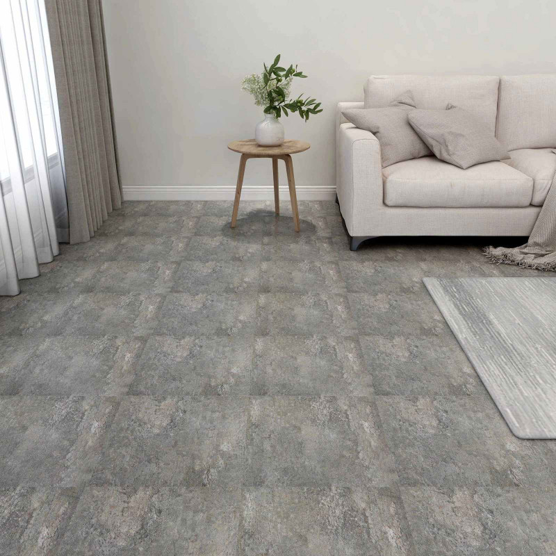Deski podłogowe 55 pcs Szary 5,11 m² PVC
