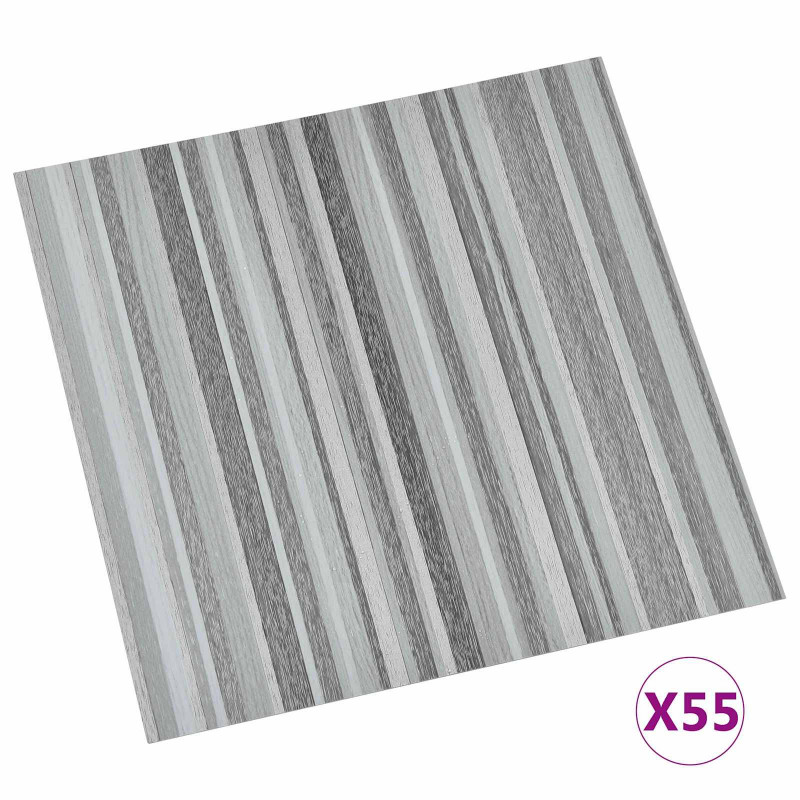 Deski podłogowe 55 pcs Jasnoszary 5,11 m² PVC